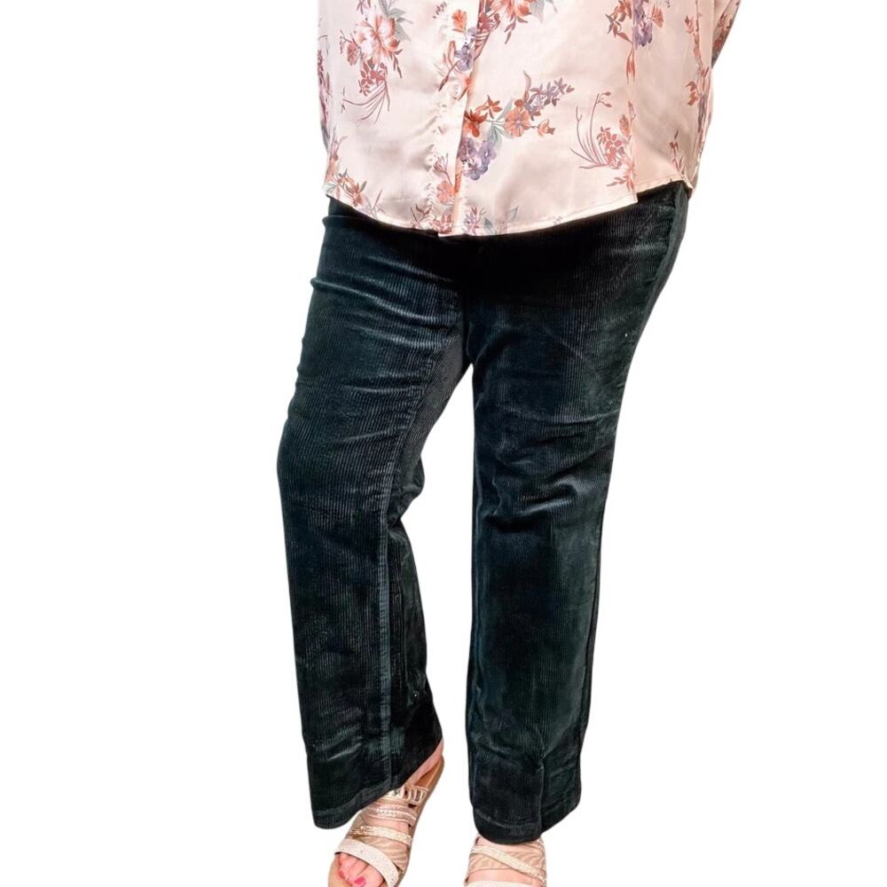 JUDY BLUE Corduroy NWT $68 Retro Black High Waist Wide Leg Size 22W